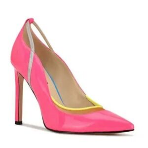 NEW Nine West Hot Pink Twila  Pointed Toe Stiletto Heels Shoes 80s Y2K  11M